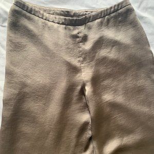 Giorgio Armani pale gold silk pants sz 40